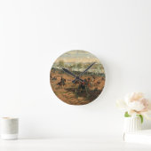 Kampf Gettysburg Hancock bei Gettysbug Thulstrup Runde Wanduhr (Zuhause)