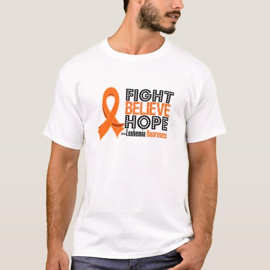 Kampf glauben Hoffnung - Leukämie T-Shirt (Vorderseite)
