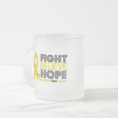 Kampf glauben Hoffnung - Neuroblastoma Krebs Mattglastasse (Vorderseite Links)