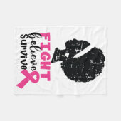 Kampf glauben, schwarze Frauen überleben Brustkreb Fleecedecke (Vorderseite (Horizontal))