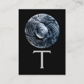 KAMPF GRIFFINS MONOGRAM Schwarz-weiß grau Visitenkarte (Rückseite)