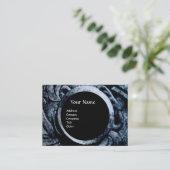 KAMPF GRIFFINS MONOGRAM Schwarz-weiße Grauperle Visitenkarte (Stehend Vorderseite)