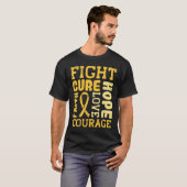 Kampf Heilung Glaube Kinderkrebs Band Bewusstsein T-Shirt (Vorne ganz)