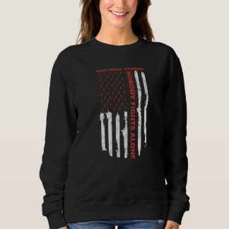 Kampf Herzerkrankungen Aufklärungsmonat Amerikanis Sweatshirt