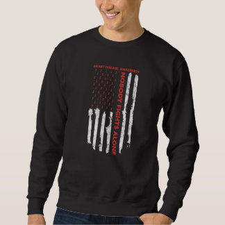 Kampf Herzerkrankungen Aufklärungsmonat Amerikanis Sweatshirt