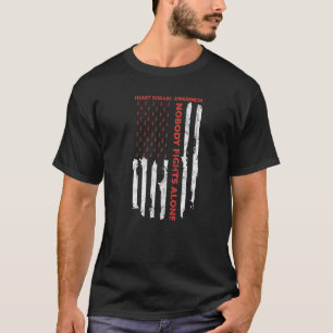 Kampf Herzerkrankungen Aufklärungsmonat Amerikanis T-Shirt