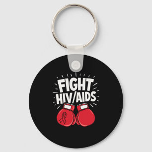 Kampf Hivaid Awareness Red Boxing Handschuhe Schlüsselanhänger