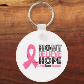 Kampf Hoffnung - Brustkrebs Schlüsselanhänger (Vorderseite)