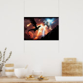 Kampf im Weltraum - Drache und Pegasus Poster (Küche)