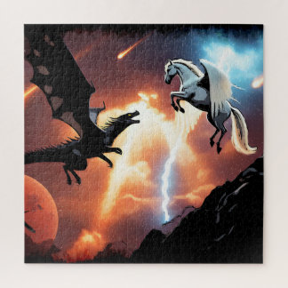 Kampf im Weltraum - Drache und Pegasus Puzzle