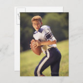 Kampf in der High School mit Fußball Postkarte (Vorne/Hinten)