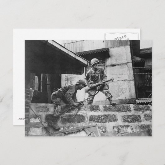Kampf in Manila Postkarte (Vorne/Hinten)