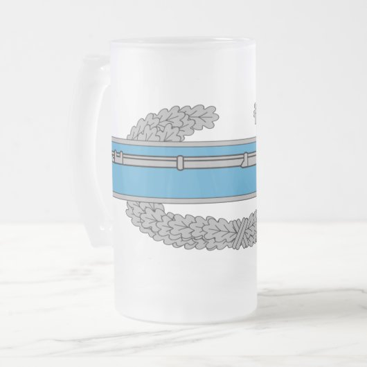 Kampf Infantryman Abzeichen CIB Army Veteran Mattglas Bierglas (Vorderseite Links)