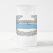 Kampf Infantryman Abzeichen CIB Army Veteran Mattglas Bierglas (Mittel)