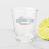 Kampf Infantryman Abzeichen CIB Army Veteran Schnapsglas (Rückseite)