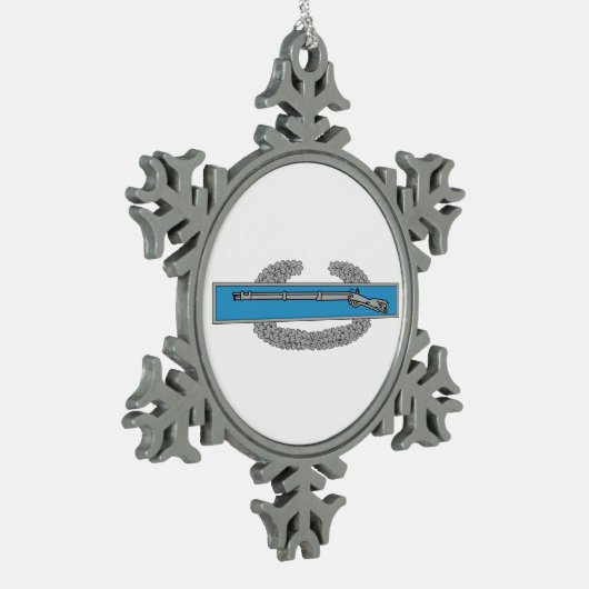Kampf Infantryman Abzeichen CIB Army Veteran Schneeflocken Zinn-Ornament (Links)