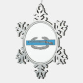 Kampf Infantryman Abzeichen CIB Army Veteran Schneeflocken Zinn-Ornament (Rechts)