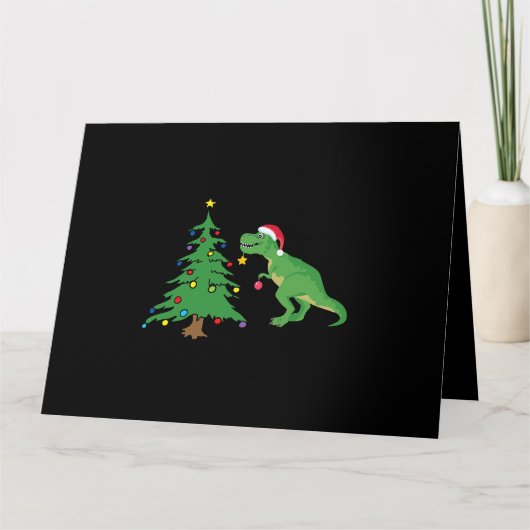 Kampf ist echter Dinosaur Weihnachtsbaum Star Karte (Vorderseite)