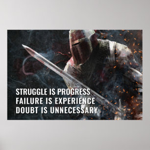 Kampf ist Fortschritt - Motivierend Poster