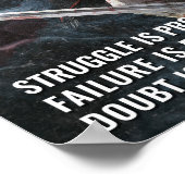 Kampf ist Fortschritt - Motivierend Poster (Ecke)