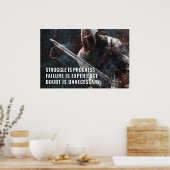 Kampf ist Fortschritt - Motivierend Poster (Küche)