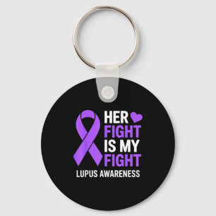 Kampf ist Kampf Lupus-Bewusstsein violettes Band Schlüsselanhänger