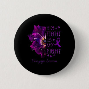 Kampf ist mein Kampf Anemone Blume Fibromyalgie Kr Button