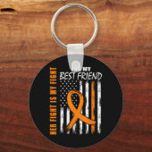 Kampf ist mein Kampf Beste Freund Leukämie Bewusst Schlüsselanhänger (Vorderseite)