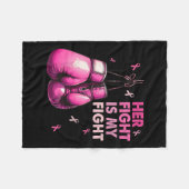 Kampf ist mein Kampf Boxhandschuhe Brustkrebs im K Fleecedecke (Vorderseite (Horizontal))