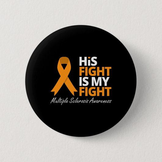 Kampf ist mein Kampf Frau Bewusstsein Orange Ribbo Button (Vorderseite)