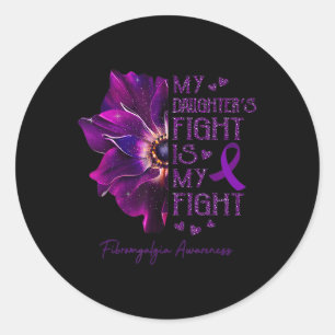 Kampf ist mein Kampf gegen Anemone Fibromyalgie Be Runder Aufkleber