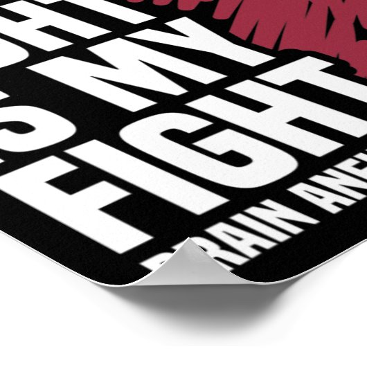 Kampf ist mein Kampf gegen Aneurysma im Gehirn Bew Poster (Ecke)