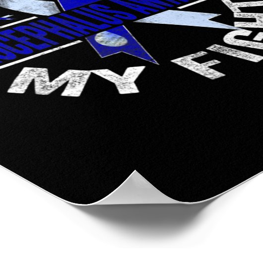 Kampf ist mein Kampf gegen den Hydrocephalus Bewus Poster (Ecke)