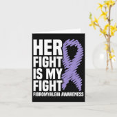 Kampf ist mein Kampf gegen Fibromyalgie Bewusstsei Karte (Gelbe Blume)