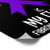 Kampf ist mein Kampf gegen Fibromyalgie Bewusstsei Poster (Ecke)