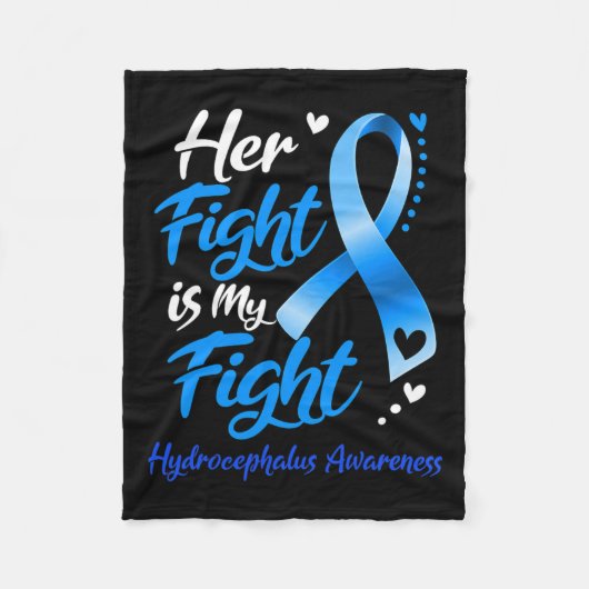 Kampf ist mein Kampf gegen Hydrocephalus Awareness Fleecedecke (Vorderseite)