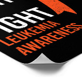 Kampf ist mein Kampf gegen Leukämie Krebs Bewussts Poster (Ecke)