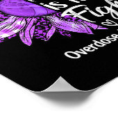 Kampf ist mein Kampf gegen Lila Sonnenblumen Überd Poster (Ecke)