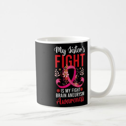 Kampf ist mein Kampf Hirnaneurysma Bewusstsein Gra Kaffeetasse (Rechts)
