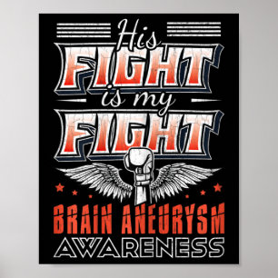 Kampf ist mein Kampf Hirnaneurysma Bewusstsein Gra Poster