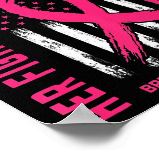 Kampf ist mein Kampf Ich trage rosa Ehefrau Brustk Poster (Ecke)