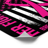 Kampf ist mein Kampf Ich trage rosa Mama Brustkreb Poster (Ecke)