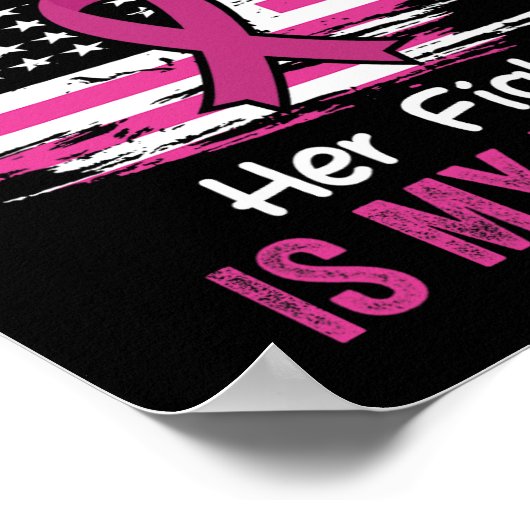 Kampf ist mein Kampf ich trage rosa Schwester Brus Poster (Ecke)