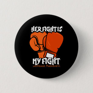 Kampf ist mein Kämpfen Boxen. Orange Leukemia Awar Button