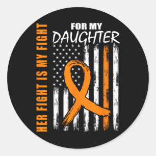 Kampf ist meine Fight Daughter Leukemia Awareness Runder Aufkleber