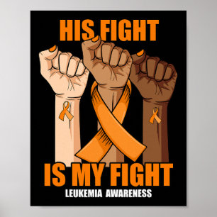 Kampf ist meine Hand Leukämie Bewusstsein Poster