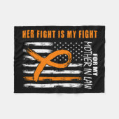 Kampf ist meine Kampfermutter im Gesetz Leukämie B Fleecedecke (Vorderseite (Horizontal))