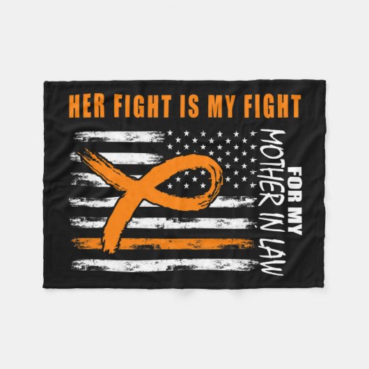 Kampf ist meine Kampfermutter im Gesetz Leukämie B Fleecedecke (Vorderseite (Horizontal))