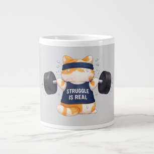 Kampf ist Real Jumbo-Tasse