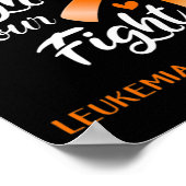 Kampf ist unser Kampf gegen Leukämie Bewusstsein L Poster (Ecke)